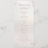  Elegant Parel Romance Bruiloft Programmakaart (Voorkant)