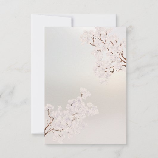 Elegant Parel Romance Bruiloft RSVP Kaart (Achterkant)