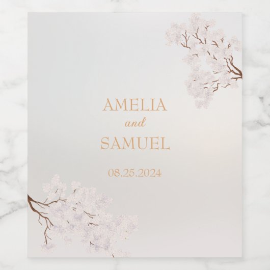  Elegant Parel Romance Bruiloft Wijn Etiket (Enkel label)