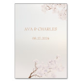  Elegant Parel Romance Trouwtafel Nummer Kaart (Achterkant)