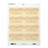 Elegant pareletiketten, lichtroze etiket (Full Sheet)