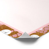 Elegant parelroze bruistoepasser poster (Hoek)