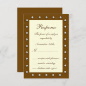 Elegant parels op Cream RSVP (Voorkant / Achterkant)