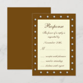 Elegant parels op Cream RSVP Kaartje (Voorkant / Achterkant)