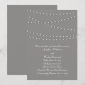 Elegant parels op grijs repetitief diner kaart (Voorkant / Achterkant)