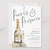 Elegant Parels Prosecco Hen Party Kaart (Voorkant)
