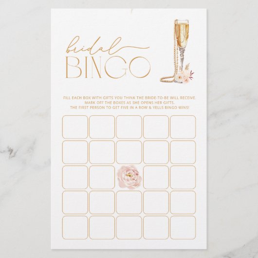 Elegant Parels & Prosecco Vrijgezellenfeest Bingog (Voorkant)