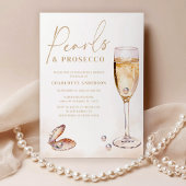 Elegant Parels Prosecco Vrijgezellenfeest Kaart