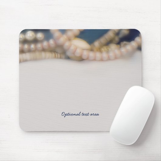 Elegant Parels & Sea Shells Beach Personalized Muismat (Met muis)