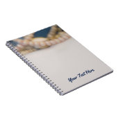 Elegant Parels & Sea Shells Beach Personalized Notitieboek (Rechterzijde)