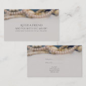 Elegant Parels & Sea Shells Beach Verwijs een vrie Aanbevelingskaartje (Voorkant / Achterkant)