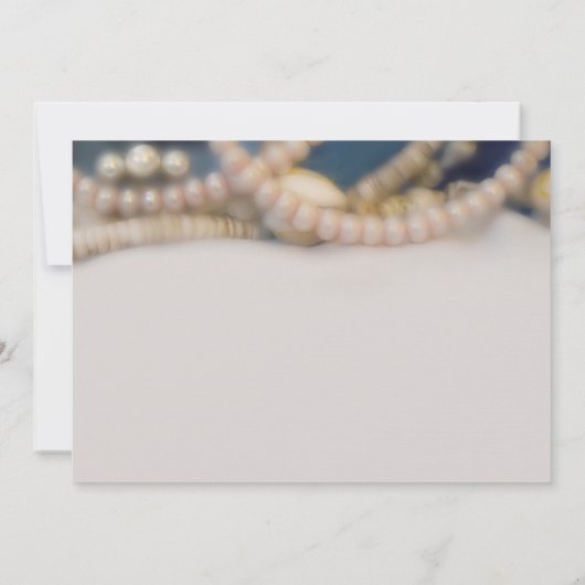 Elegant Parels & Sea Shells Beach Weddenschap Kaart (Achterkant)