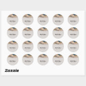 Elegant parels & sea Shells Beach Wedding Favor Ronde Sticker (Vel)