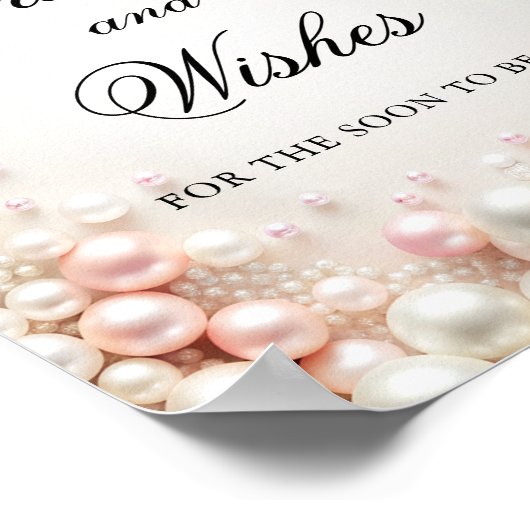 Elegant Parels Vrijgezellenfeest Advies en wensen Poster (Hoek)