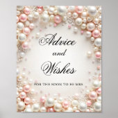 Elegant Parels Vrijgezellenfeest Advies en wensen Poster (Voorkant)