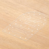 Elegant Parels Vrijgezellenfeest Arch Acryl Uitnodigingen (Laagn)