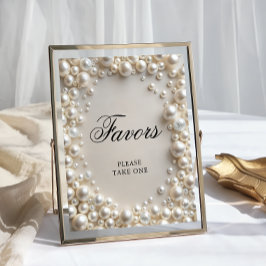 Elegant Parels Vrijgezellenfeest Favors Poster