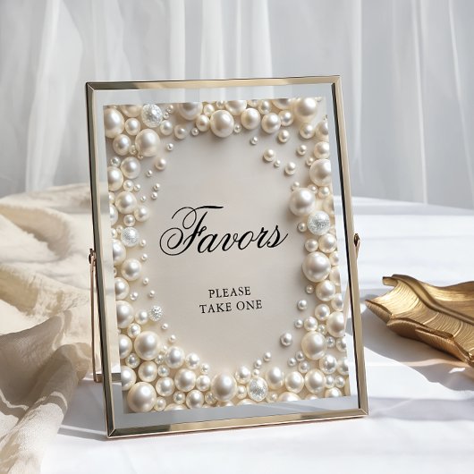 Elegant Parels Vrijgezellenfeest Favors Poster
