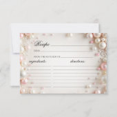 Elegant Parels Vrijgezellenfeest Recept Kaart (Voorkant)