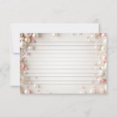 Elegant Parels Vrijgezellenfeest Recept Kaart (Achterkant)