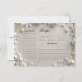 Elegant Parels Vrijgezellenfeest Recept Kaart (Voorkant)