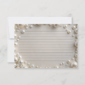 Elegant Parels Vrijgezellenfeest Recept Kaart (Achterkant)