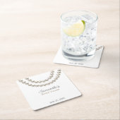 Elegant parelsnoer Vrijgezellenfeest Kartonnen Onderzetters (Insitu)