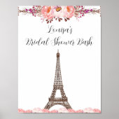 Elegant Parijs Feestbord Poster (Voorkant)