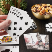 Elegant Parijs Frankrijk Eiffeltoren schilderij Pokerkaarten (Insitu)