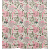 Elegant Parijs patroon douchegordijn home decor (Voorkant)