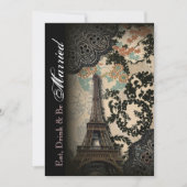Elegant Parijse bloemendiner voor repetities Kaart (Voorkant)