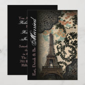 Elegant Parijse bloemendiner voor  repetities Kaart (Voorkant / Achterkant)