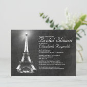 Elegant Paris Bridal Shower Invitations Kaart (Staand voorkant)
