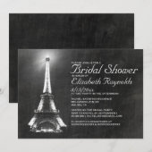 Elegant Paris Bridal Shower Invitations Kaart (Voorkant / Achterkant)
