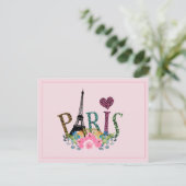 Elegant Paris Eiffel Tower Briefkaart (Staand voorkant)