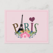 Elegant Paris Eiffel Tower Briefkaart (Voorkant)