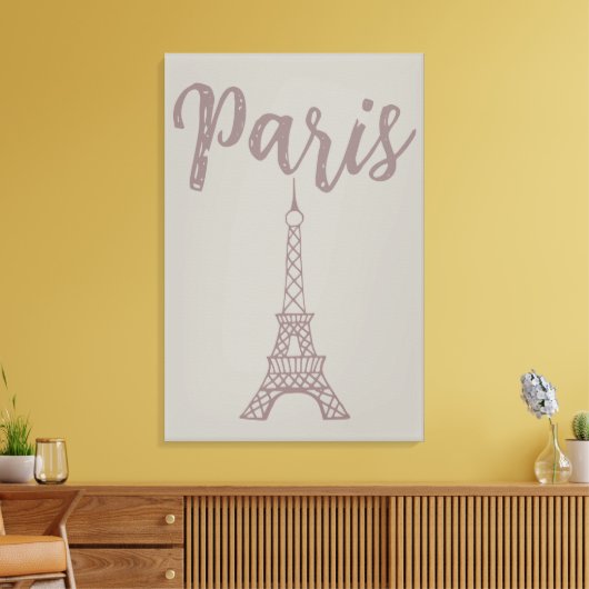 Elegant Paris Eiffel Tower Canvas Wall Art (Insitu (Woonkamer))