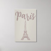 Elegant Paris Eiffel Tower Canvas Wall Art (Voorkant)