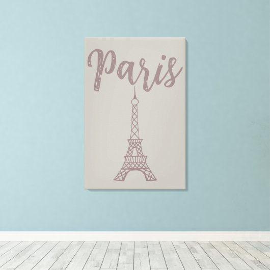 Elegant Paris Eiffel Tower Canvas Wall Art (Insitu (Houten vloer))