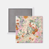 Elegant  Paris Eiffeltoren Leuke Rozen Magneet (Voorkant / Achterkant)