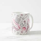 Elegant Paris France Mode Sketch Koffiemok (Voorkant rechts)