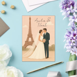Elegant Paris Wedding Acrylic Invitation – Eiffel Acryl Uitnodigingen