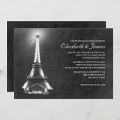 Elegant Paris Wedding Invitations Kaart (Voorkant / Achterkant)