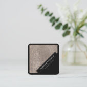 Elegant parket met zwarte omlijst, opgemaakt van h vierkante visitekaartje (Staand voorkant)