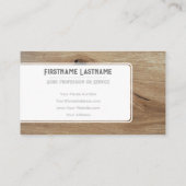 Elegant parket van houten zaaigoed met witte houte visitekaartje (Achterkant)