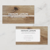 Elegant parket van houten zaaigoed met witte houte visitekaartje (Voorkant / Achterkant)