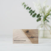 Elegant parket van houten zaaigoed met witte houte visitekaartje (Staand voorkant)