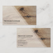 Elegant parket van houten zaaigoed met witte houte visitekaartje (Voorkant / Achterkant)