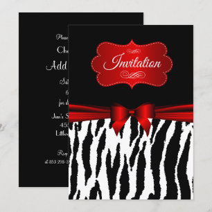 Elegant Party Celebration - Zebra Uitnodiging