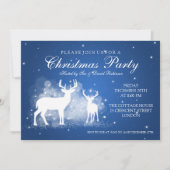 Elegant Party Deer Sparkle Blue Kaart (Voorkant)